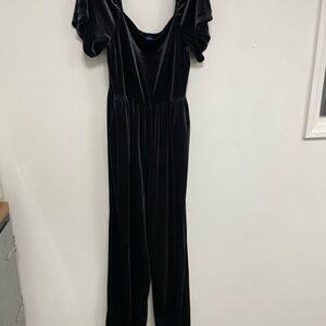 Old Navy Black Velvet Jumpsuit